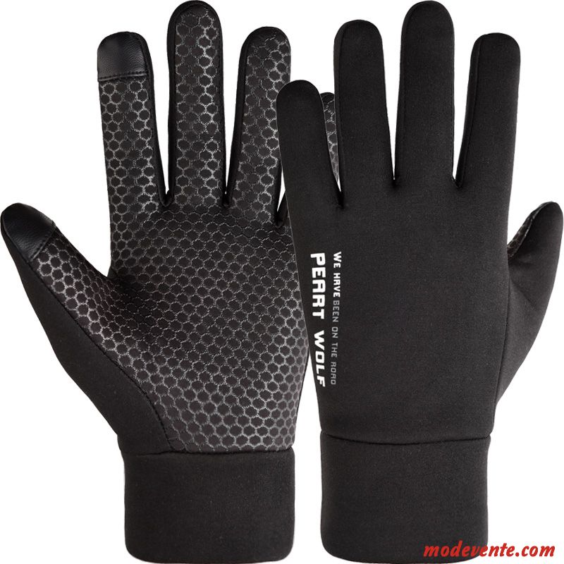 Gants Homme De Plein Air Hiver Étanche Au Vent Écran Tactile Antidérapant Balade Noir