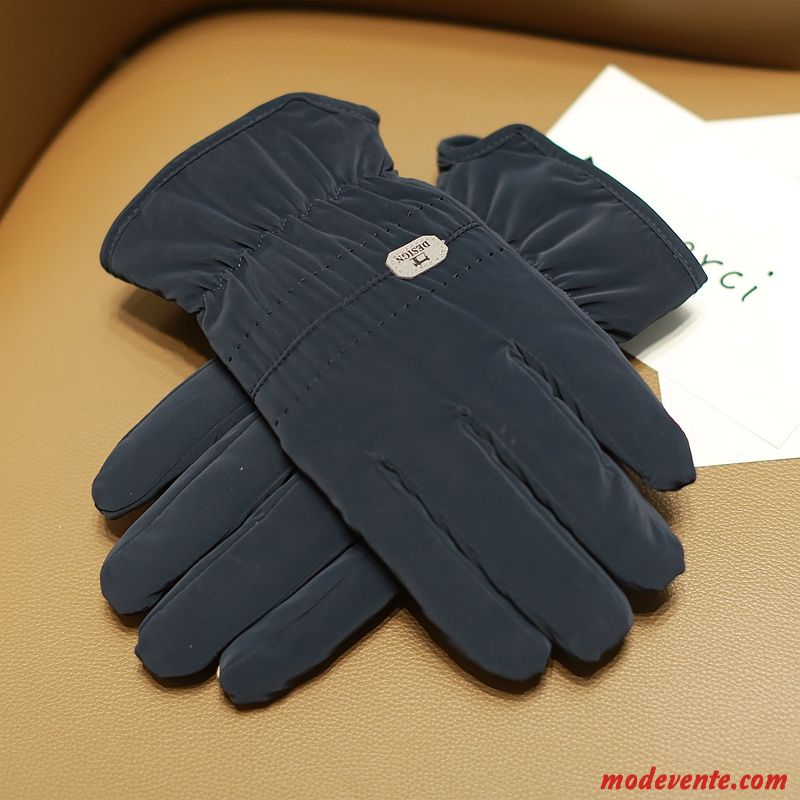 Gants Homme Hiver Étanche Étudiant Coton Ski Écran Tactile Gris