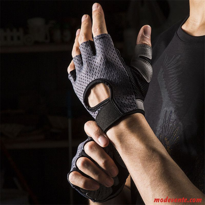 Gants Homme Instrument Balade Aptitude Été Entraînement Antidérapant Noir