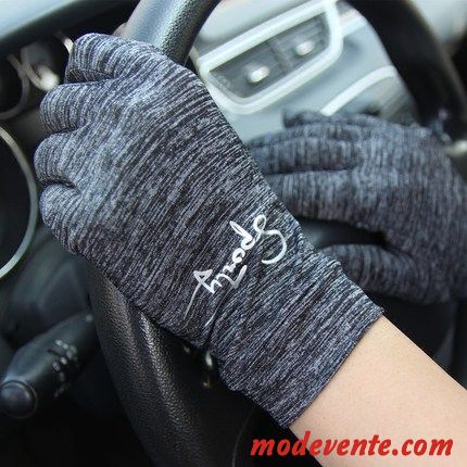 Gants Homme Élasticité Court Paragraphe Antidérapant Sport Printemps Conduire Gris Foncé