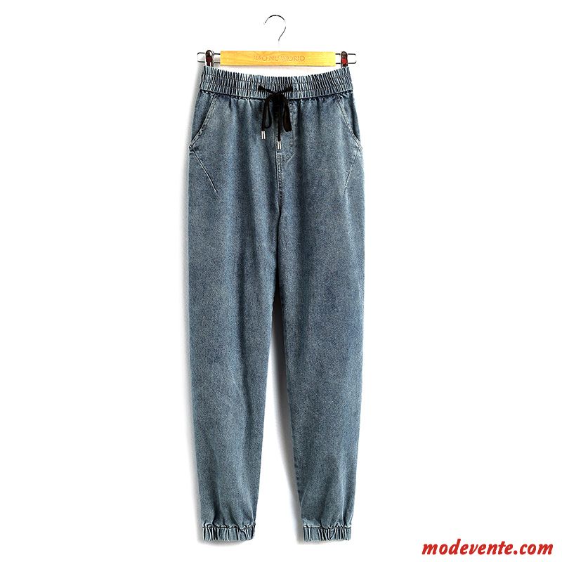 Jeans Femme Beau L'automne Grande Taille Baggy Harlan Cargo Bleu