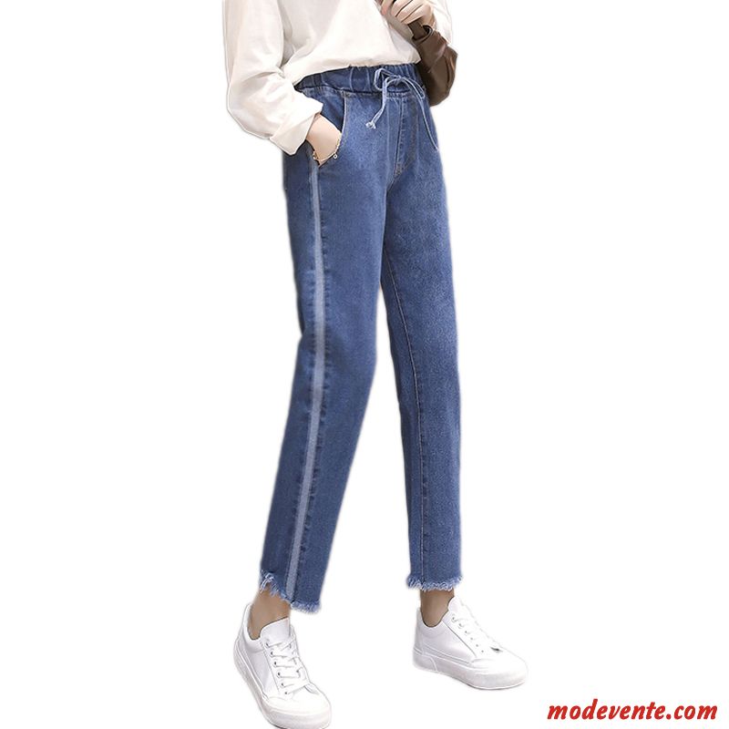 Jeans Femme Pantalon Baggy L'automne Denim Junior Décontractée Bleu Marin