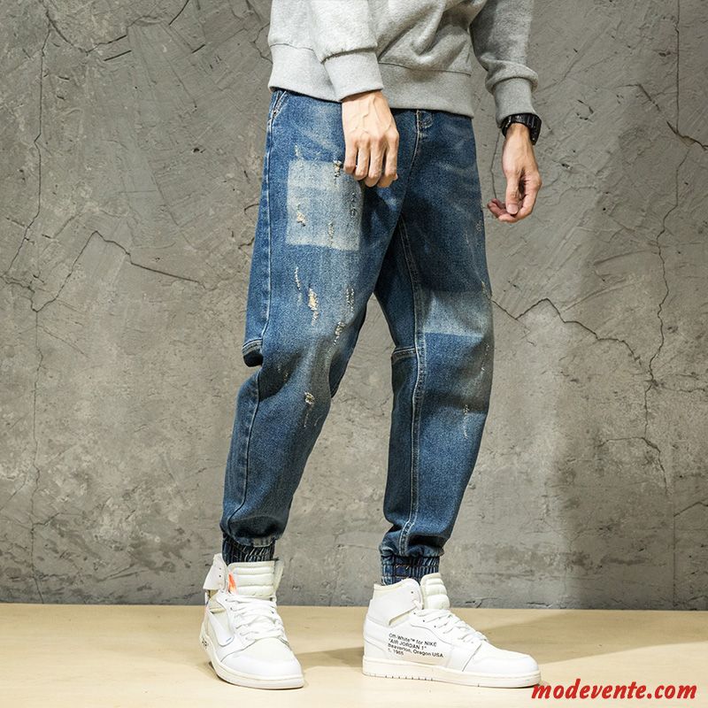 Jeans Homme Décontractée Serrés L'automne Harlan Étudiant Tendance Bleu