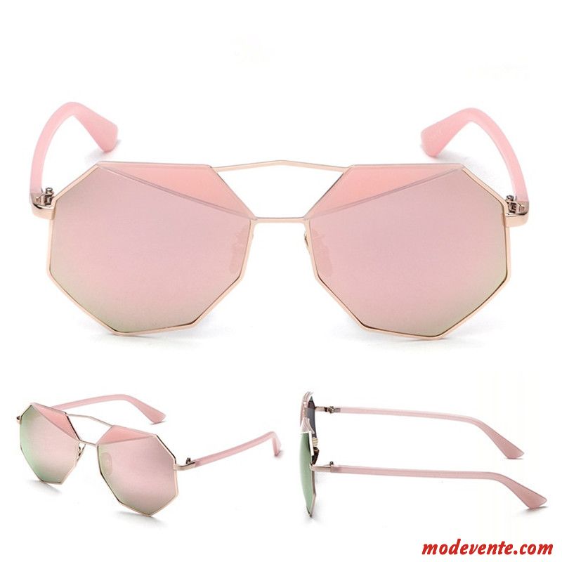 Lunettes De Soleil Femme Fleurs De Cerisier Réseau Visage Rond Tendance Le Nouveau Rouge Violet Rose Or