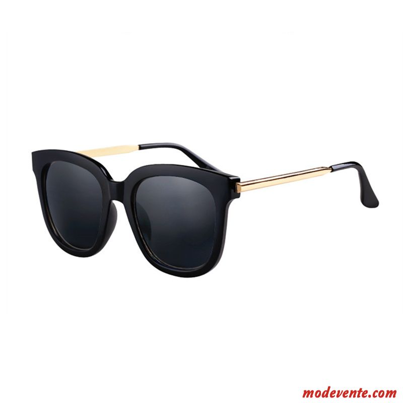 Lunettes De Soleil Femme Le Nouveau Réseau Rétro Tendance Visage Rond Myopie Noir Rouge