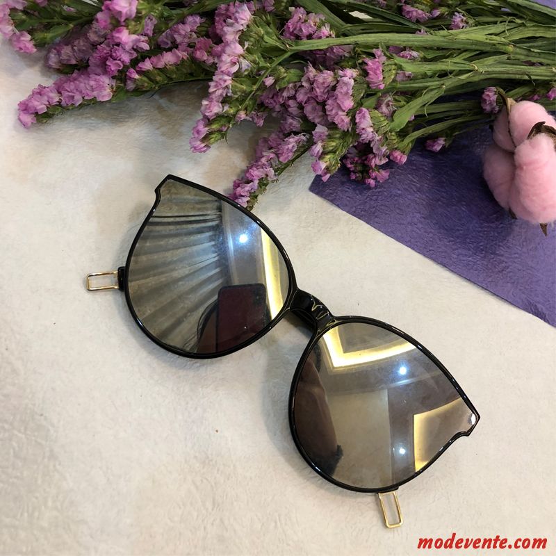 Lunettes De Soleil Femme Rétro Le Nouveau Homme Visage Rond Tendance Réseau Rouge Violet Argent