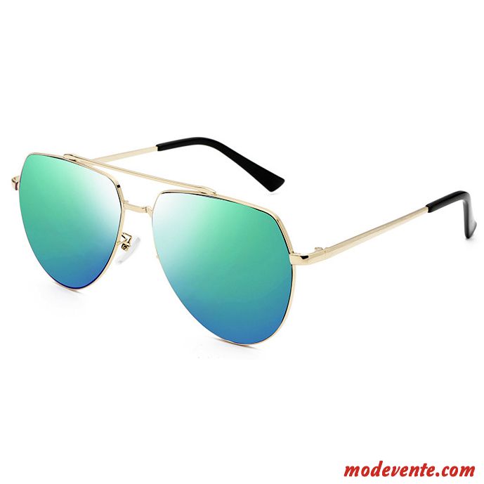 Lunettes De Soleil Femme Tendance Ombre Europe Gros Rétro Coloré Bleu Blanc Rose Vert Or