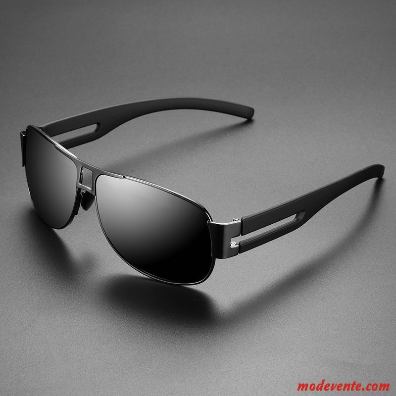 Lunettes De Soleil Homme Aviateur Conduire Gros Le Nouveau Tendance Noir Gris