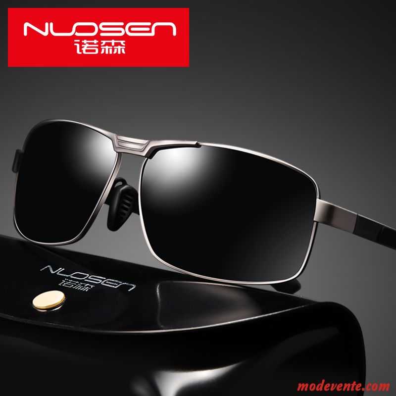 Lunettes De Soleil Homme Conduire Chauffeur De Plein Air Polarisant Le Nouveau Noir Gris