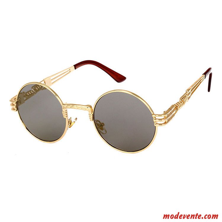 Lunettes De Soleil Homme Tendance Tir De Rue Haute Qualité Réfléchissant Tourisme Dragon Or