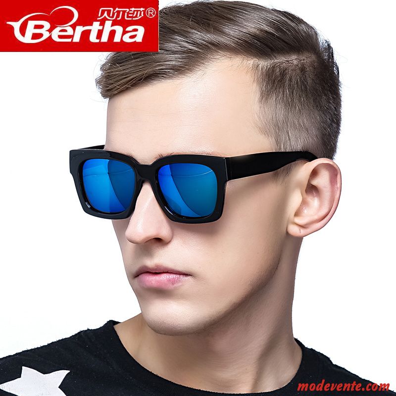 Lunettes De Soleil Homme Visage Rond Couleur Conduire Tendance Myopie Célébrité Bleu Noir