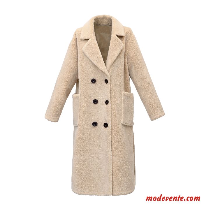 Manteau Femme Cuir Parka Tendance Longue Blanc