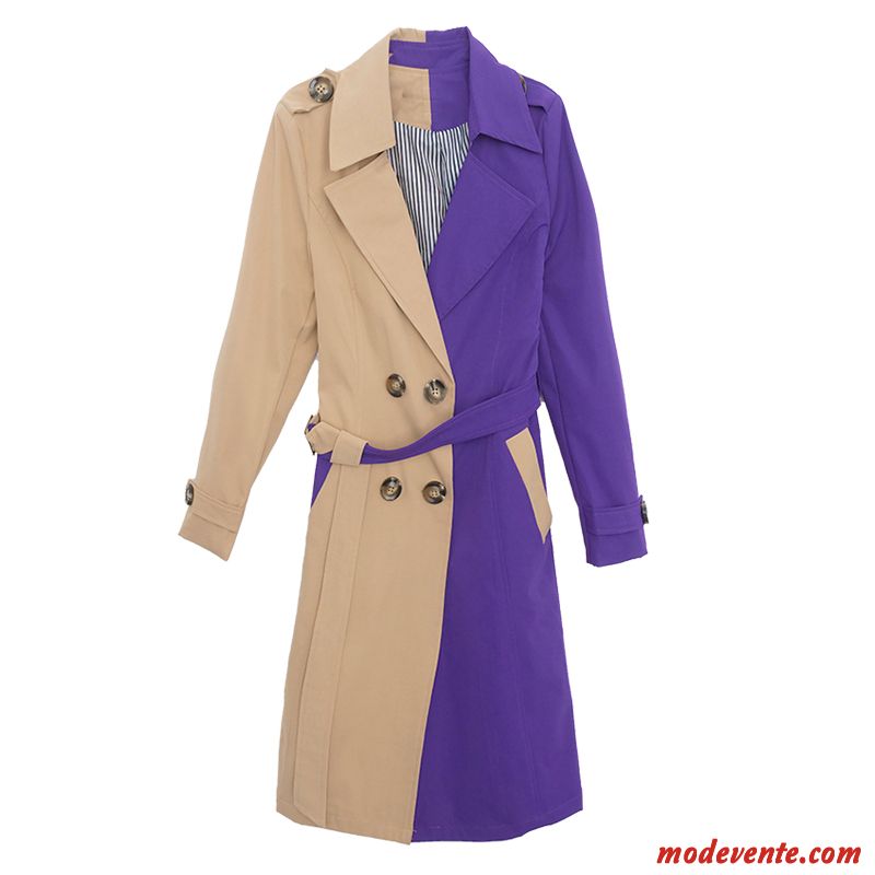 Manteau Femme Printemps Beau Cool Une Veste Coupe Vent Rue Violet