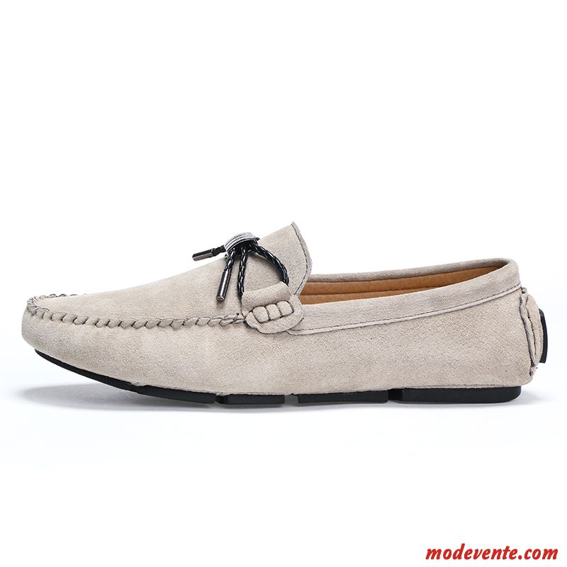 Mocassins Homme Respirant Chaussures En Cuir Tous Les Assortis Tendance Printemps Été