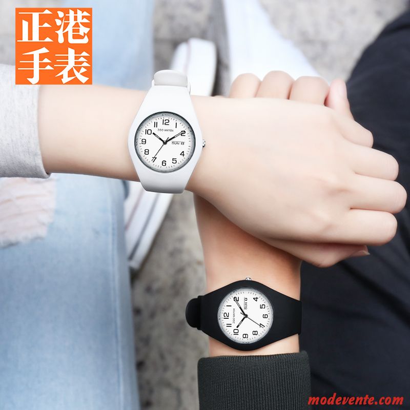 Montre Femme Les Adolescents Étudiant Montre À Bracelet Tendance Simple Homme