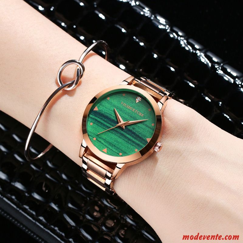 Montre Femme Réseau Petit Tendance Authentique Montre À Bracelet Modèles Féminins Rouge Vert