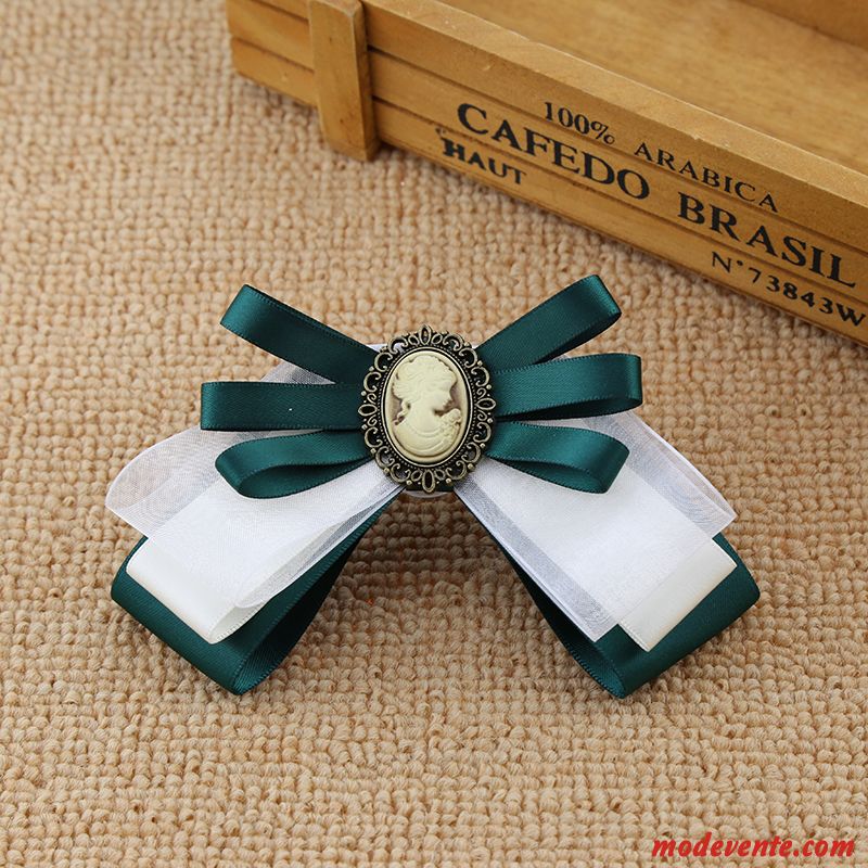 Nœud Papillon Femme Britanique All-match Arc Vent De L'université Accessoires Uniforme Bleu Vert