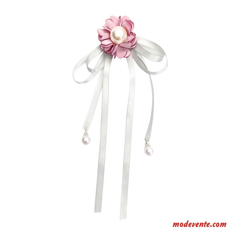 Nœud Papillon Femme Recevoir Des Fleurs Doux Perle Le Nouveau Arc Accessoires Rouge Rose