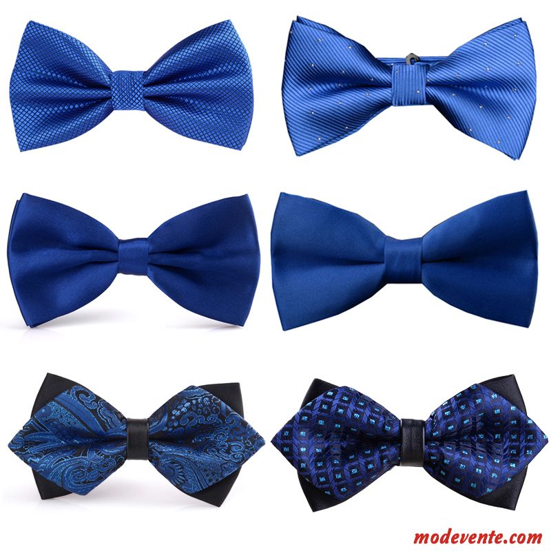 Nœud Papillon Homme Banquet Vêtements De Cérémonie Loisir Arc Meilleur Homme Britanique Pure Bleu