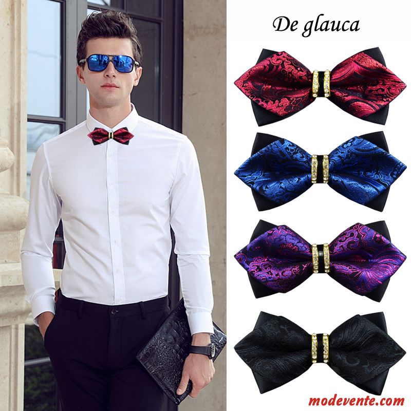 Nœud Papillon Homme Marier Meilleur Homme Vêtements De Cérémonie Arc Tendance Le Marié Bordeaux Noir Rouge Violet