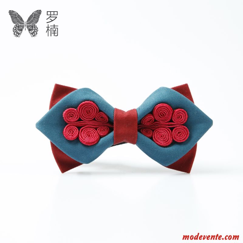 Nœud Papillon Homme Meilleur Homme Tendance Vêtements De Cérémonie Jeunesse Boite Cadeau Entreprise Bordeaux Couleur De Contraste Bleu Foncé