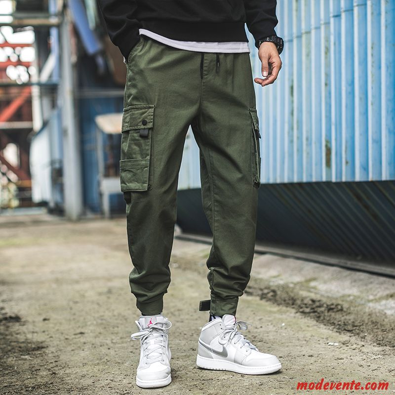 Pantalon Cargo Homme Baggy Marque De Tendance Harlan Printemps Décontractée Serrés Vert