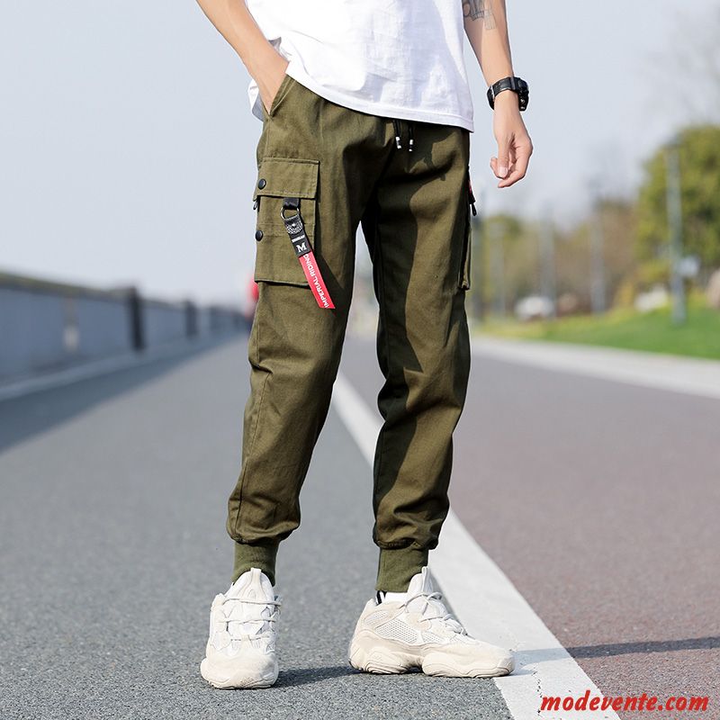 Pantalon Cargo Homme Légère Baggy Été Marque De Tendance Graisse Grande Taille Vert