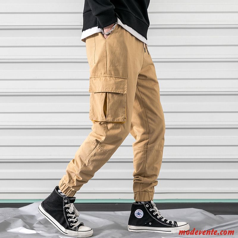 Pantalon Cargo Homme Tendance Étudiant Printemps Harlan Kaki Pantalons