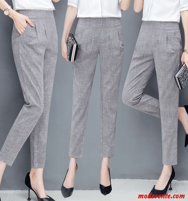 Pantalon Femme Harlan Mince Costume Dame L'automne Décontractée Gris