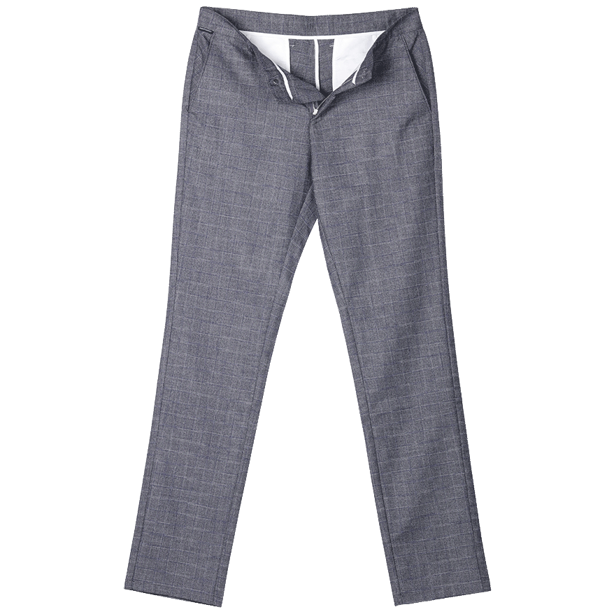 Pantalon Homme Slim Tendance L'automne Travailler Printemps Carreaux Gris Foncé