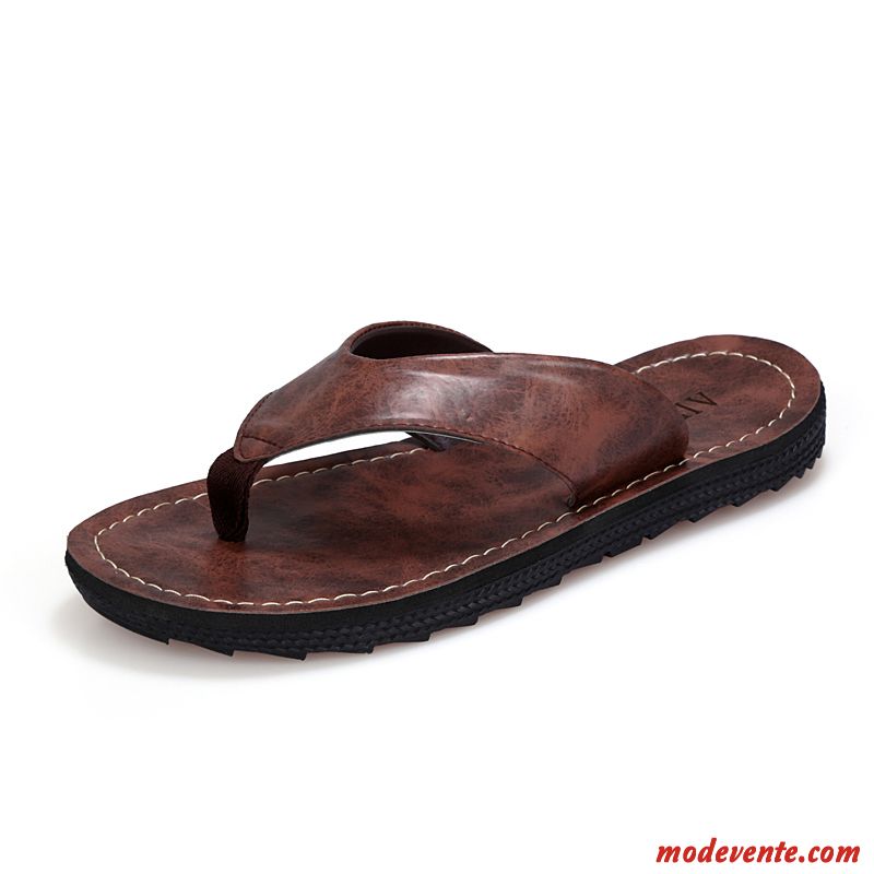 Populaire Loisir Doigt De Pied Plage Britanique Chaussons Saphir Tongs Homme En Ligne