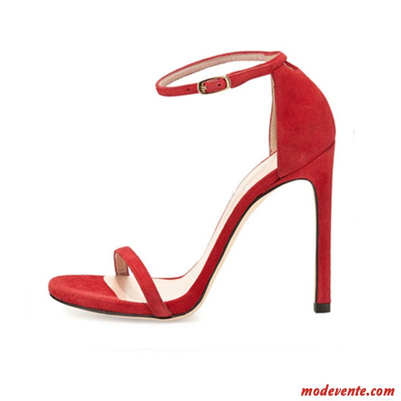 Sandales Femme Frais Été Plateforme Étanche Ouverture Du Pied Super Star Simple Rouge