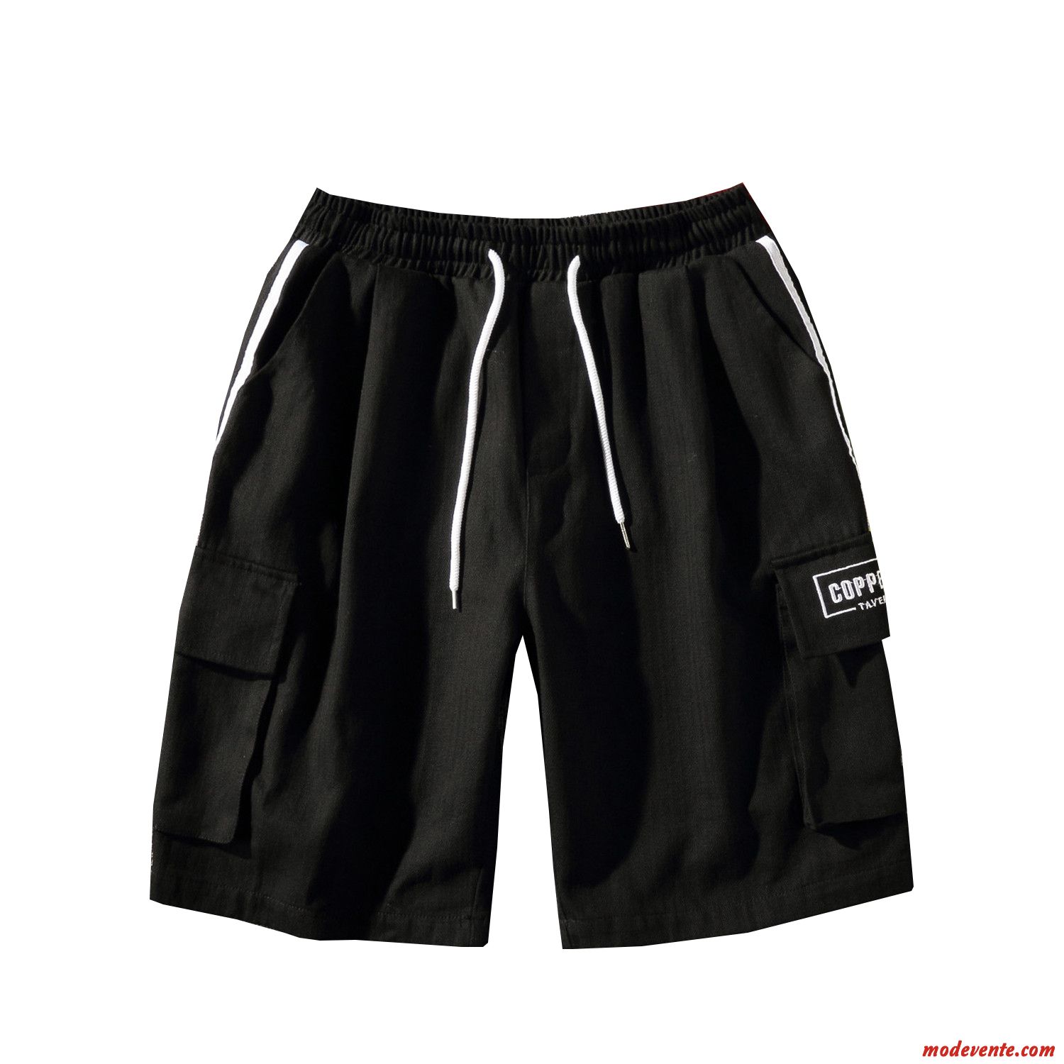 Shorts Homme Beau Légère Tendance Baggy Cinquième Pantalon Été Noir