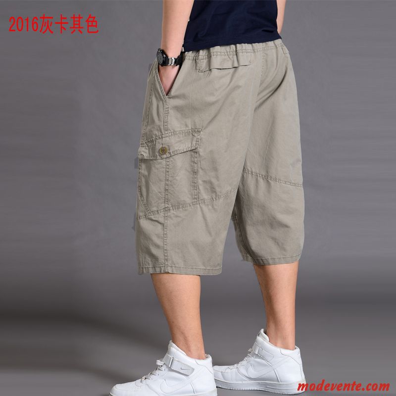 Shorts Homme Décontractée Baggy Grande Taille Sport Septième Pantalon Légère Gris