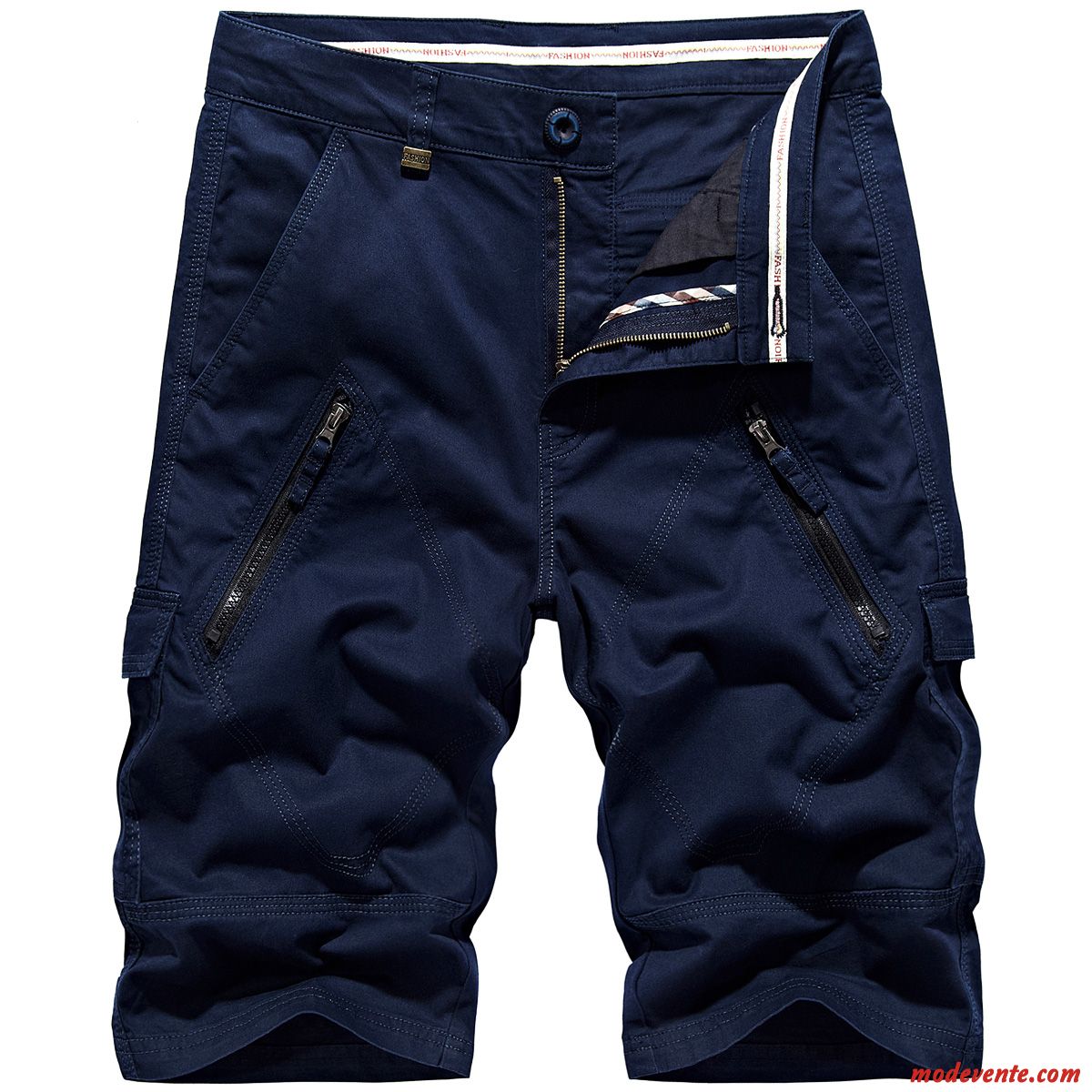 Shorts Homme Décontractée Cinquième Pantalon Septième Pantalon Marque De Tendance Pantalon Cargo Grande Taille Bleu