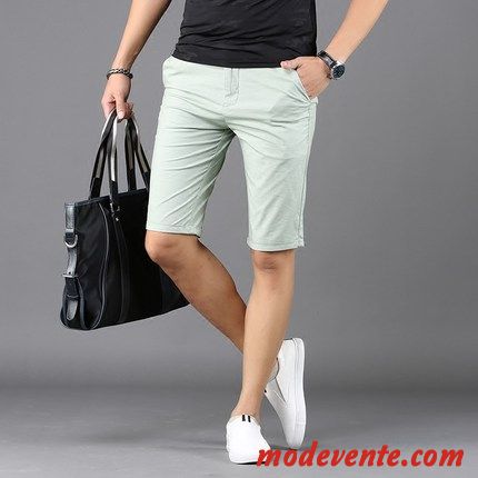 Shorts Homme Slim Tendance Cinquième Pantalon Sport Septième Pantalon Décontractée Vert Clair