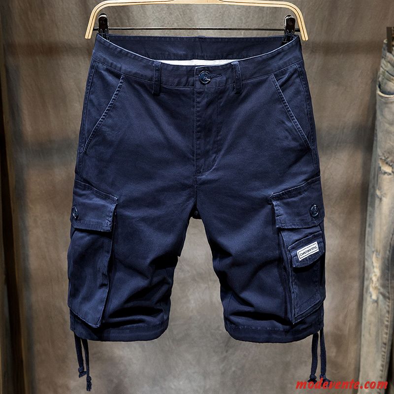 Shorts Homme Tendance Cargo Mince Grande Taille Baggy Marque De Tendance Bleu