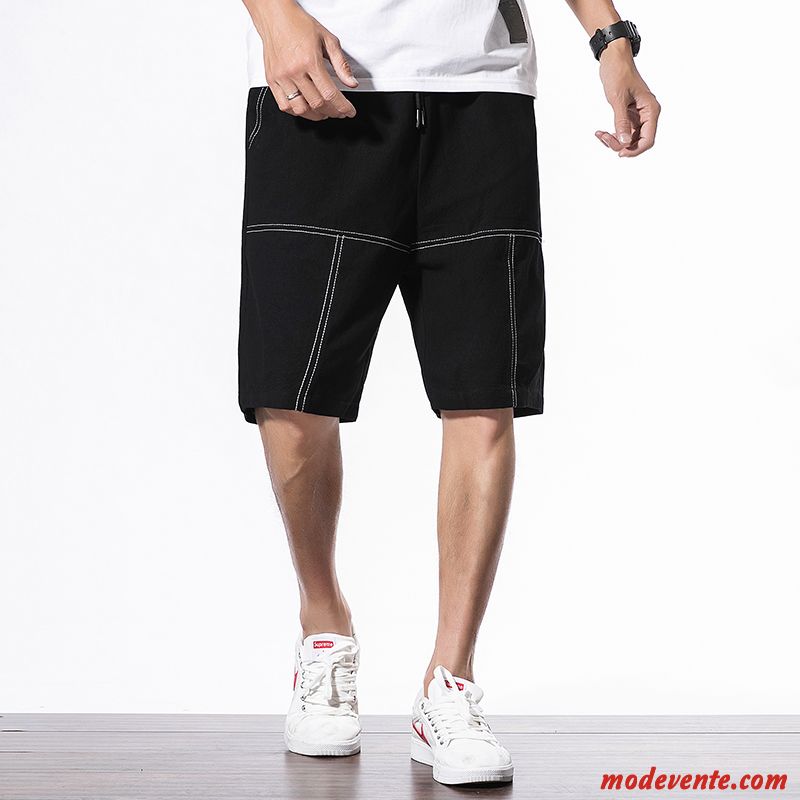 Shorts Homme Tendance Cinquième Pantalon Décontractée Baggy Sport Été Noir