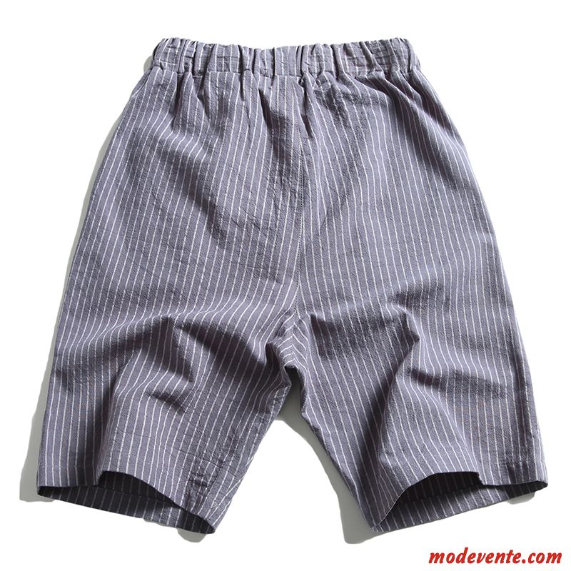 Shorts Homme Élastique Baggy Les Pantalons De Survêtement Coton Bio Cinquième Pantalon Gros Gris