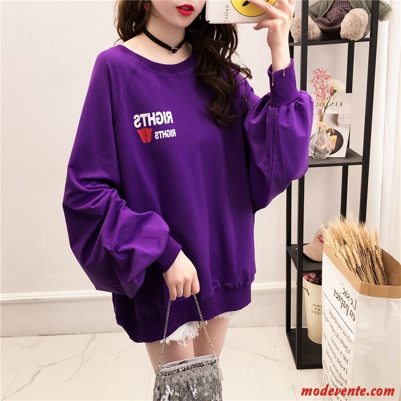 Sweat À Capuche Femme Baggy Manteau Hoodies Ultra L'automne Frais Violet