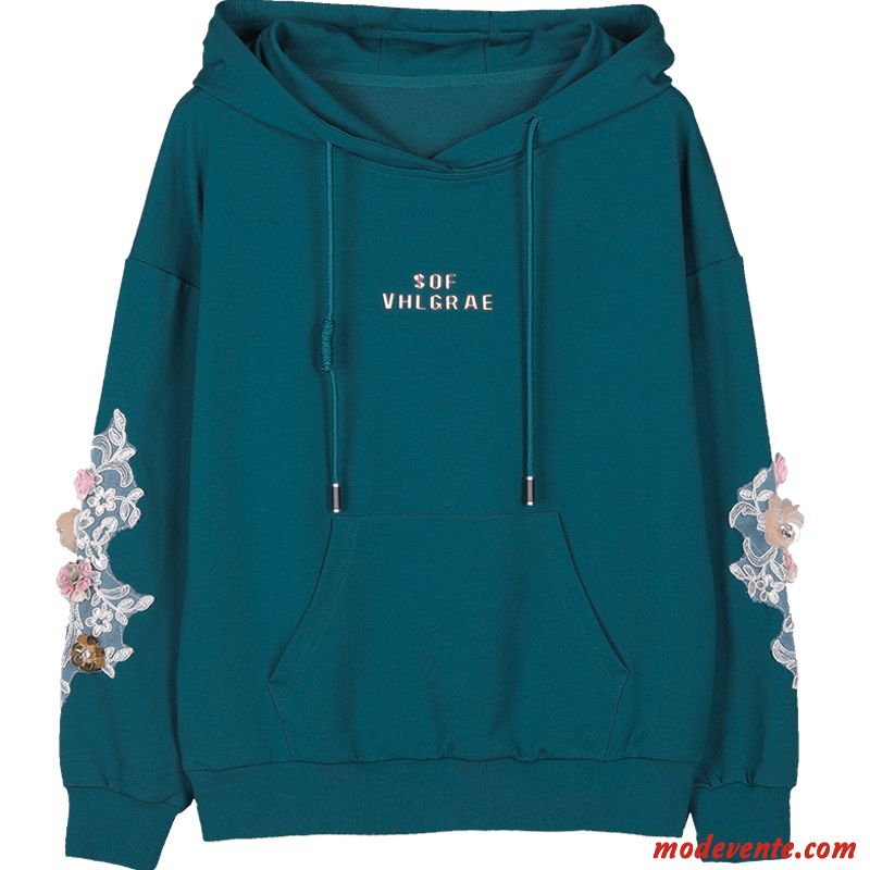 Sweat À Capuche Femme Grande Taille Hoodies Encapuchonné Printemps Longues Ultra Bleu