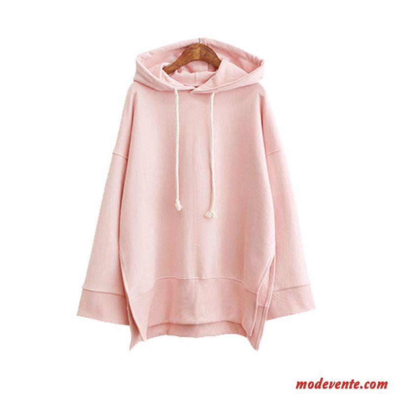 Sweat À Capuche Femme Hoodies Tendance Baggy Étudiant Une Veste Manteau Rouge Rose