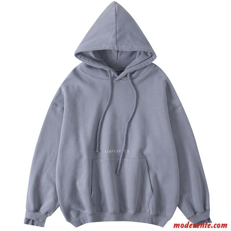 Sweat À Capuche Femme Manteau Baggy Mince Ultra Hoodies Tendance Bleu