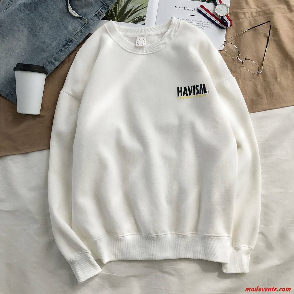 Sweat À Capuche Femme Pullovers Tendance Longues Hoodies Baggy Étudiant Blanc