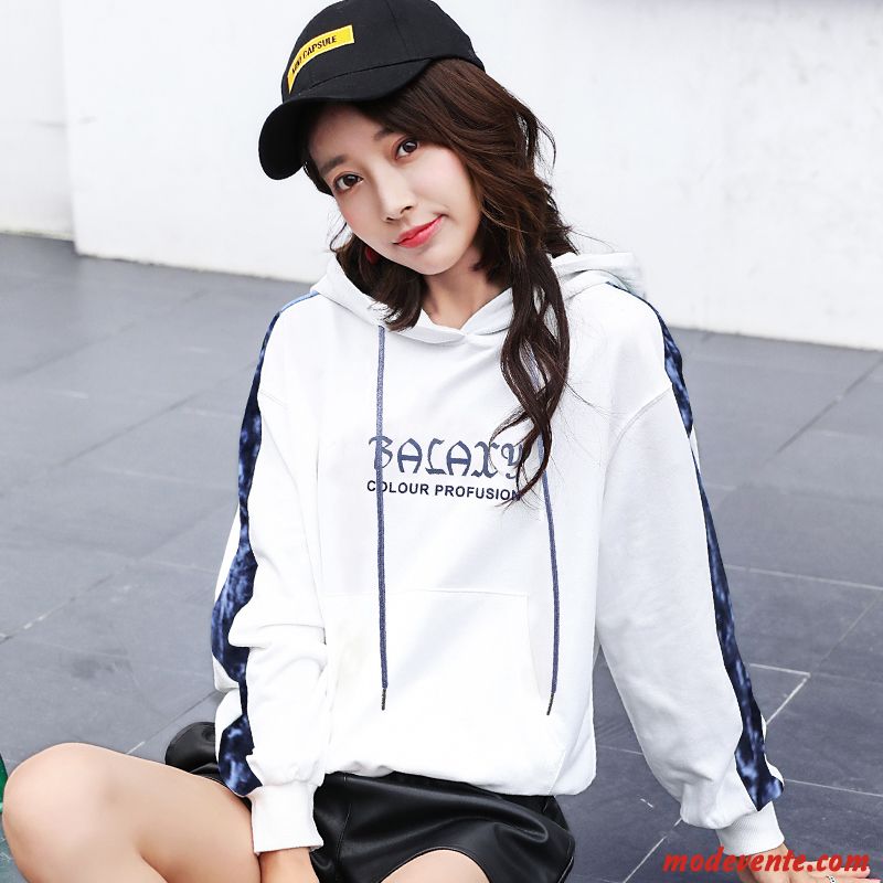 Sweat À Capuche Femme Une Veste Baggy Tendance Hoodies L'automne Longues Blanc