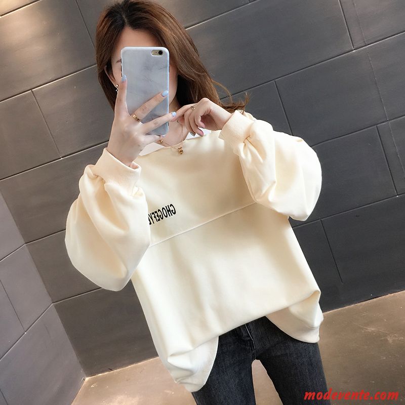 Sweat À Capuche Femme Une Veste L'automne Mince Mode Hoodies Manteau Blanc Rouge