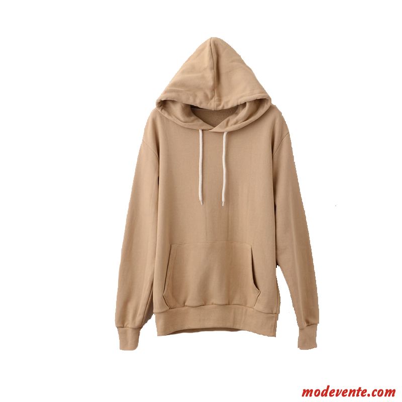 Sweat À Capuche Femme Étudiant Hoodies Printemps Une Veste Kaki Manteau