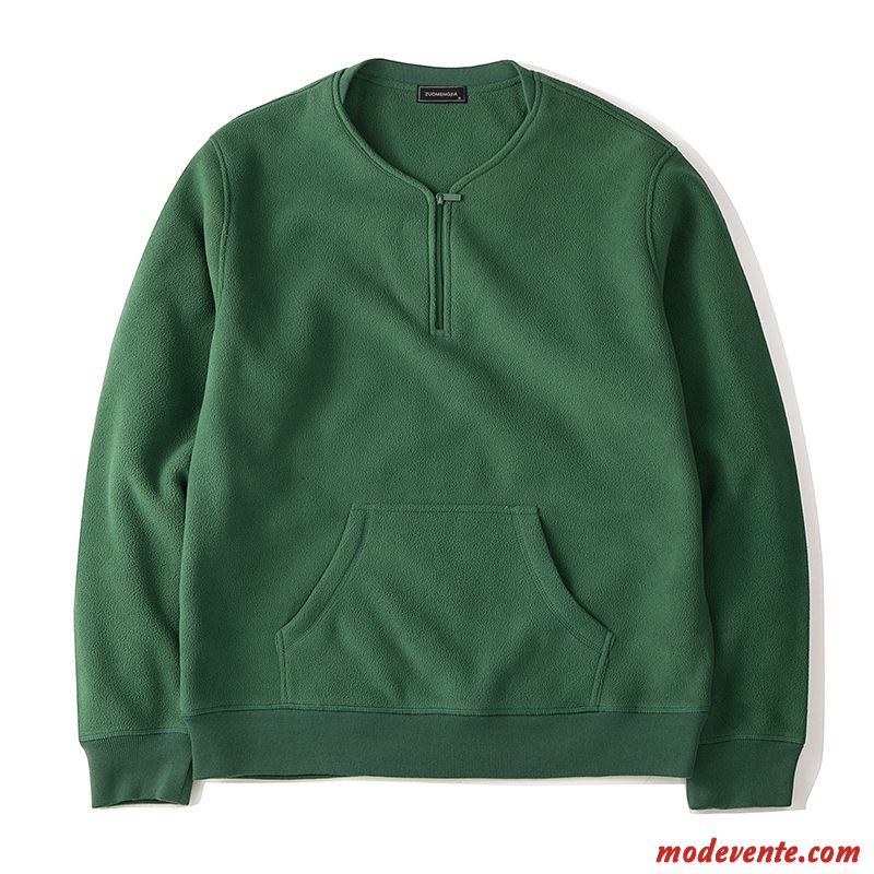 Sweat À Capuche Homme Arrêtez-vous Rétro L'automne Pullovers Vert