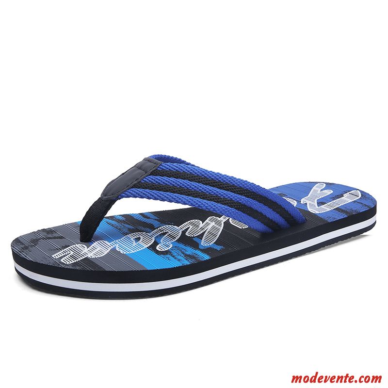 Tongs Homme Décontractée Mode Tendance Tongs Chaussons Outwear Personnalité Bleu