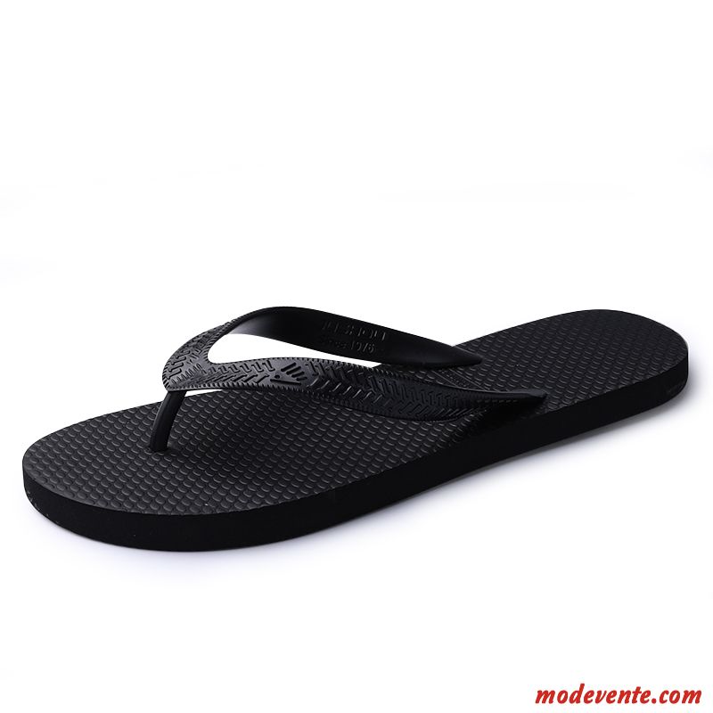 Tongs Homme Plage Tongs Chaussons Mode Tendance Été Personnalité Noir